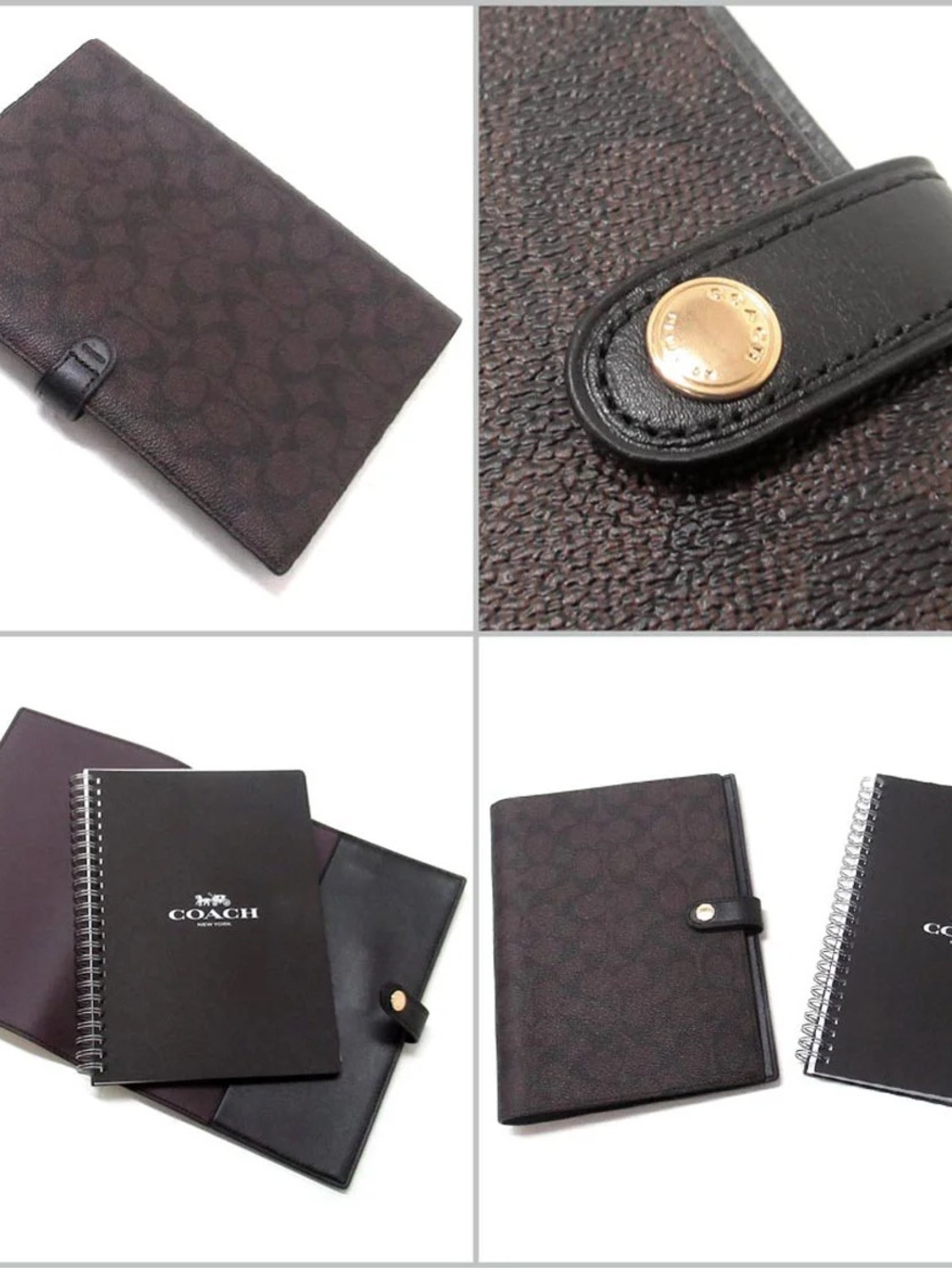 Coach Brown Leather Notebook with Embossed Logo - Picture 3 of 15